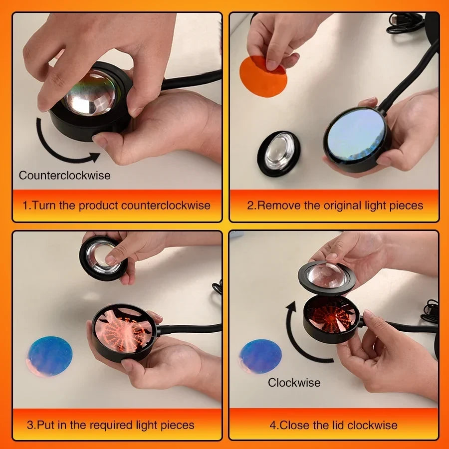USB Sunset Projection Lamp
