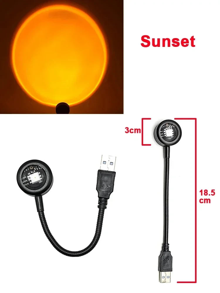 USB Sunset Projection Lamp