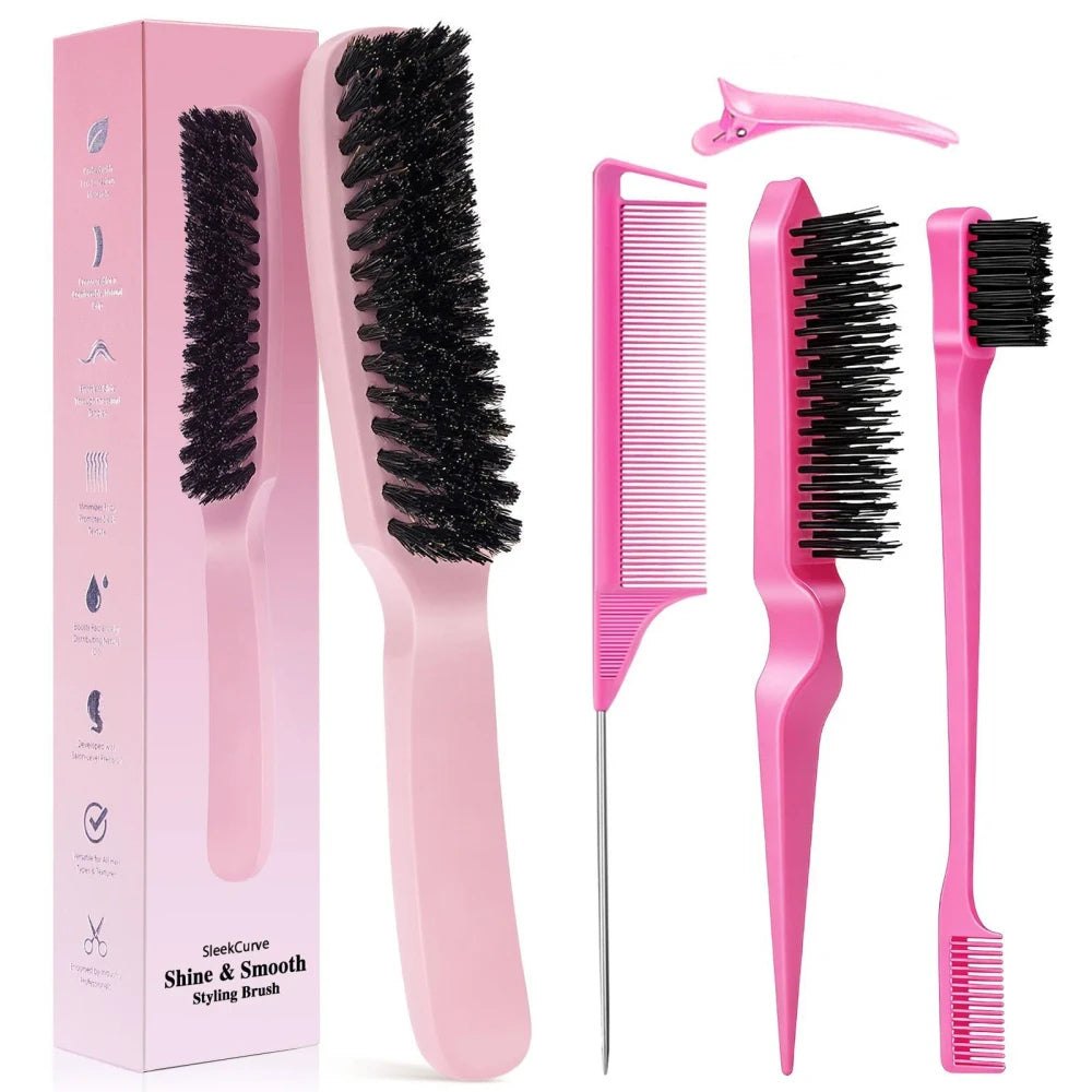 Slick Back Hair Brush Set