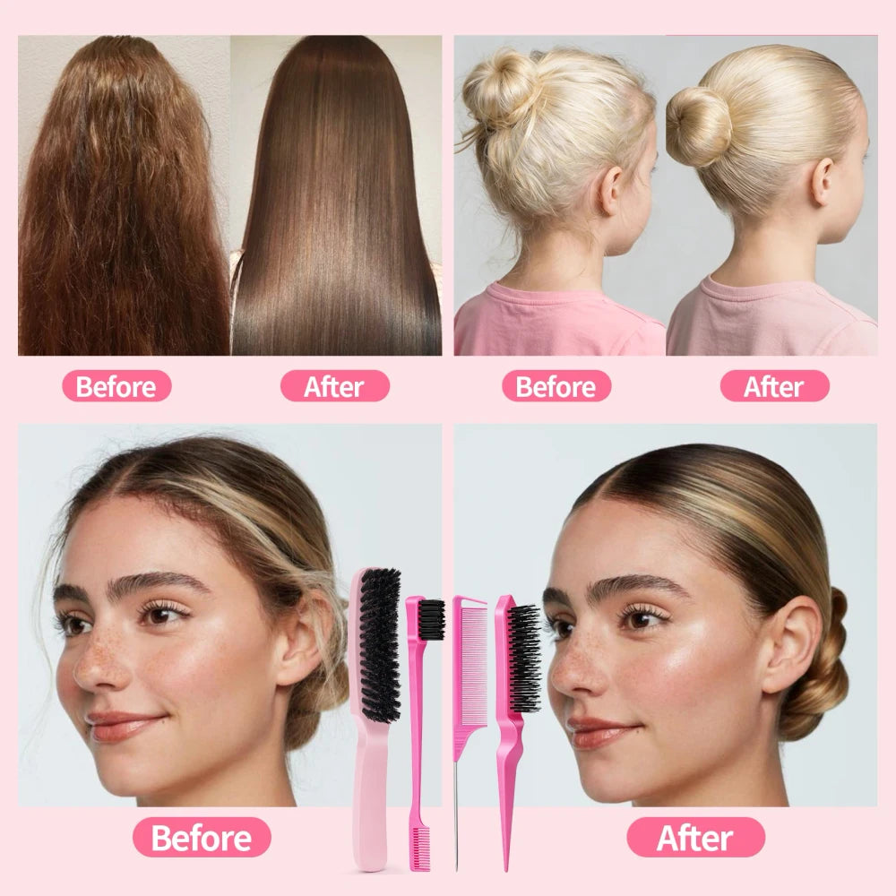 Slick Back Hair Brush Set
