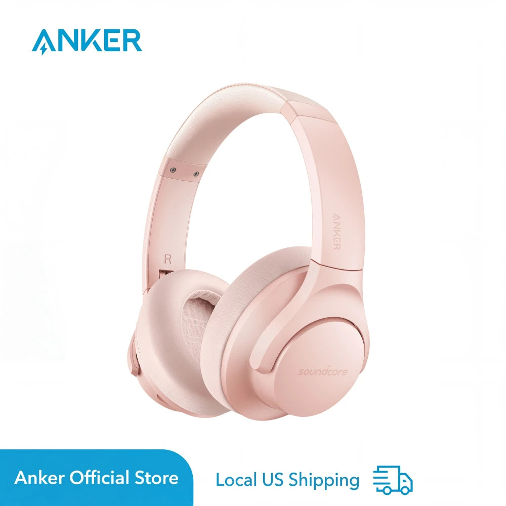 Pink Wireless Noise Cancelling Headphones