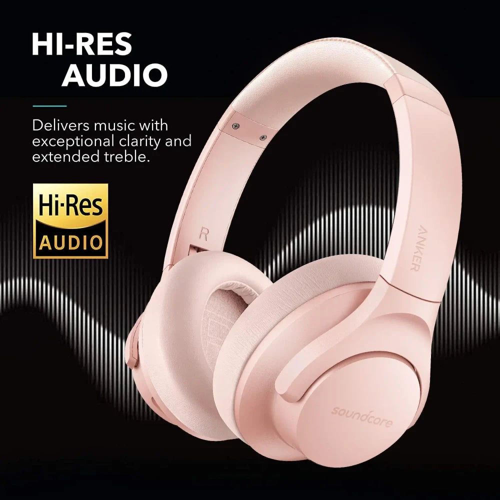 Pink Wireless Noise Cancelling Headphones