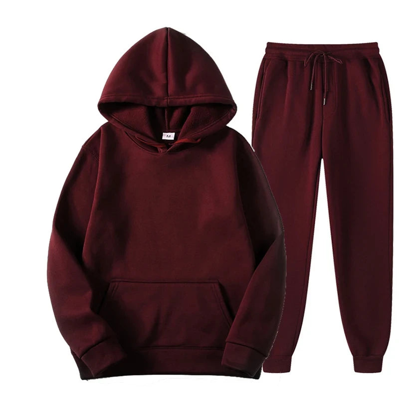 Fleece Pullover Jogger Tracksuit