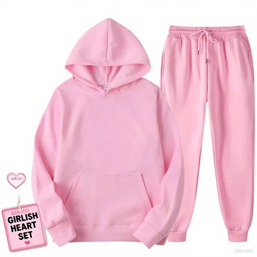 Fleece Pullover Jogger Tracksuit