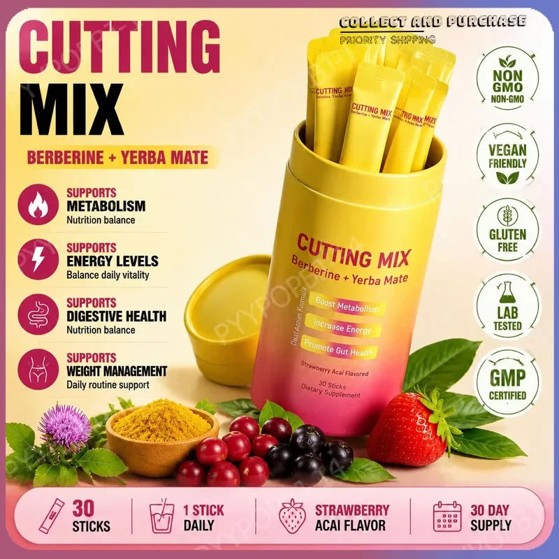 Berberine and Yerba Mate Drink Mix for Daily Weight Management