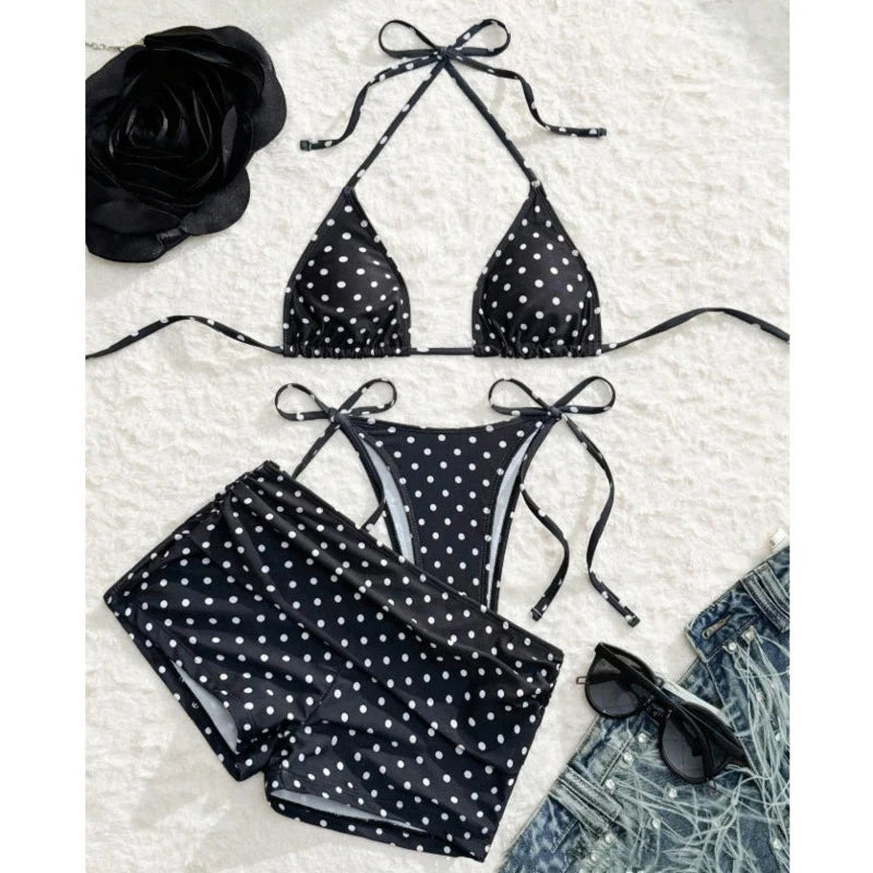 Dot Sexy Three-Piece Bikini Set