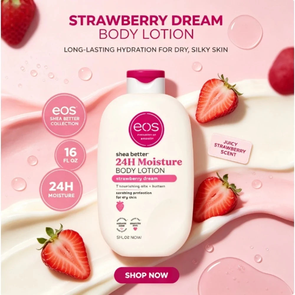 eos Strawberry Dream Hydrating Body Lotion