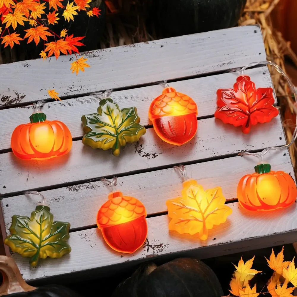 Pumpkin Maple Leaf String Light