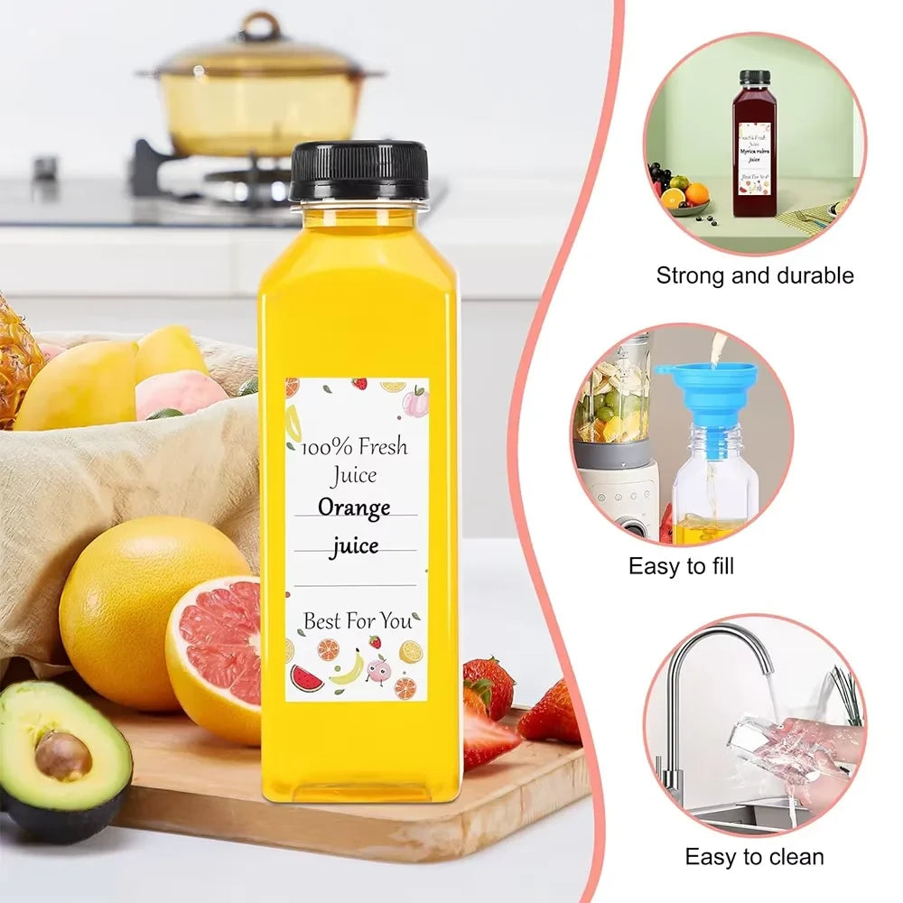 Clear Reusable Juice Bottles