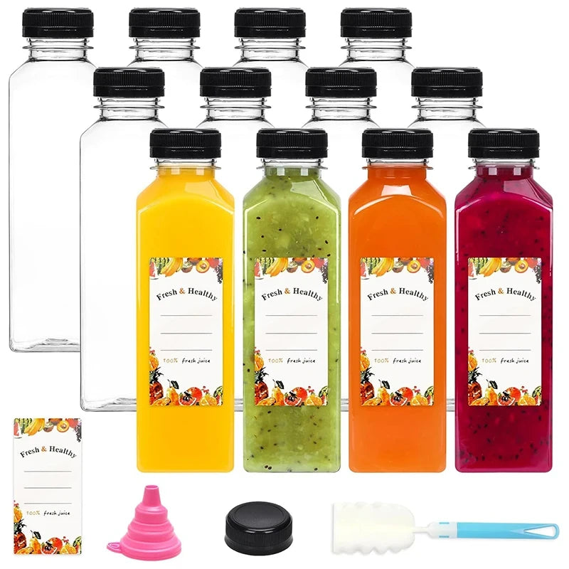 Clear Reusable Juice Bottles