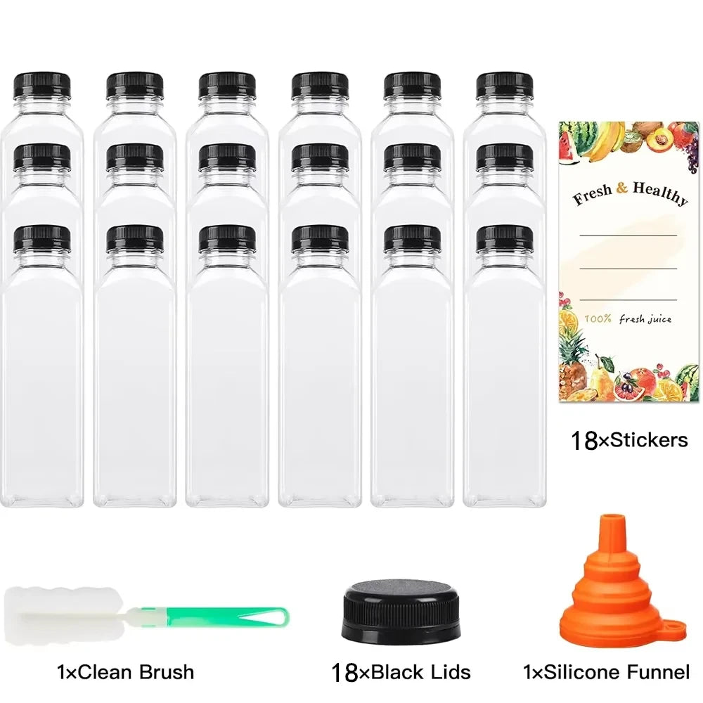 Clear Reusable Juice Bottles