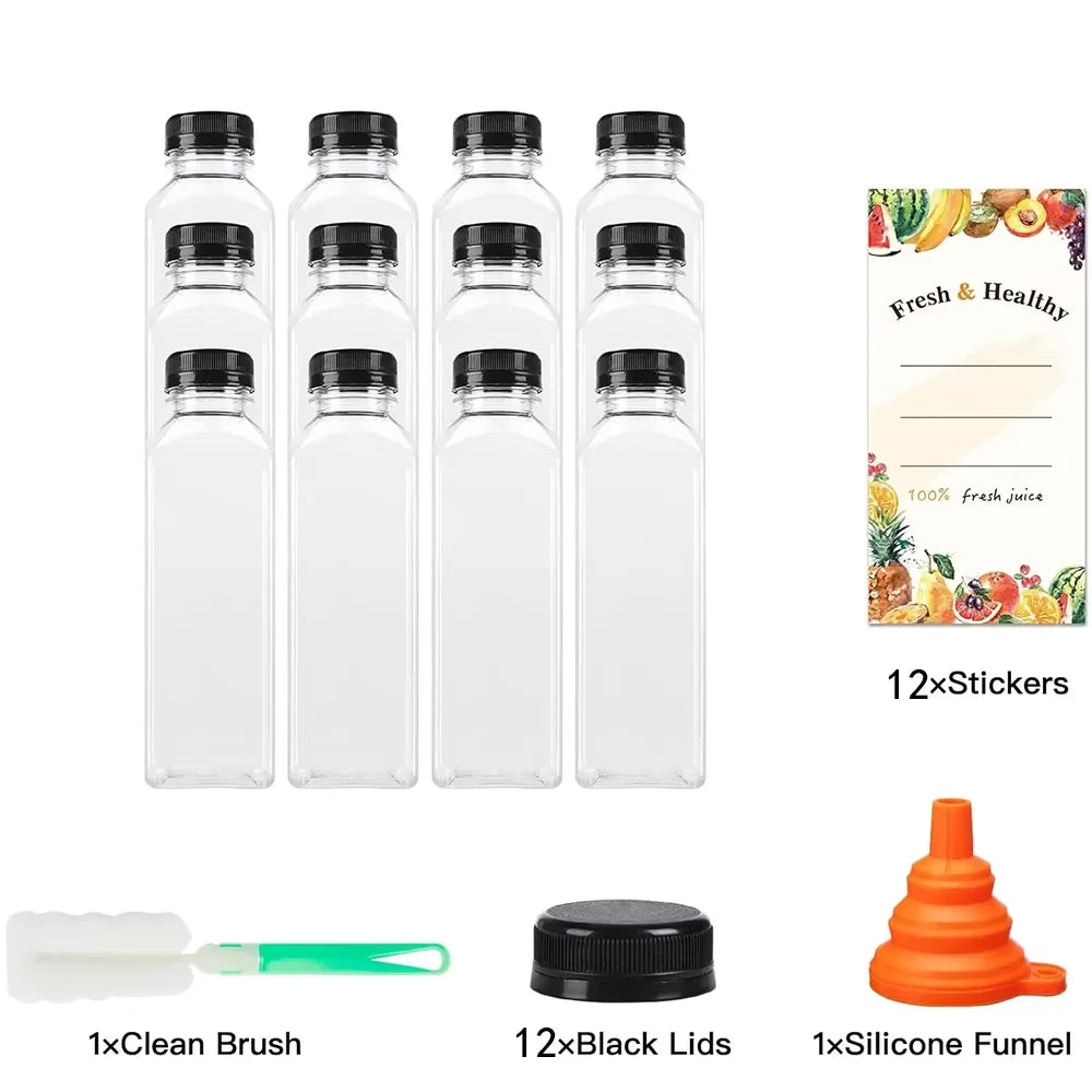 Clear Reusable Juice Bottles