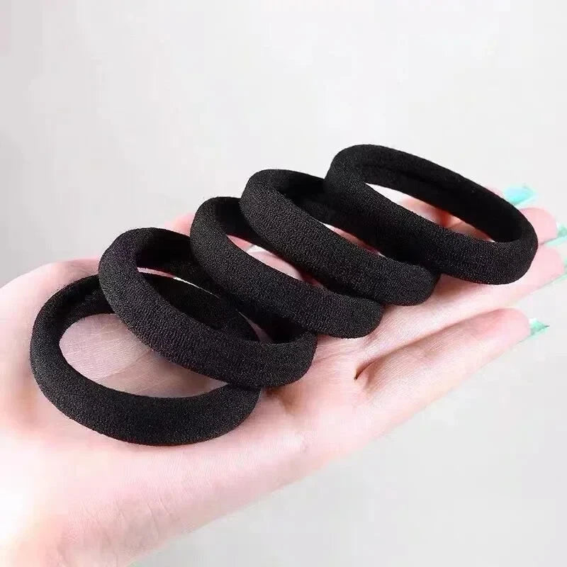 Elastic Black Hair Band Set