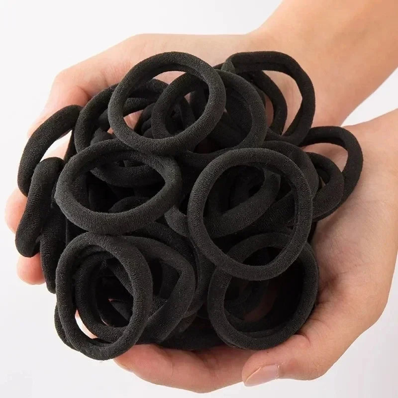 Elastic Black Hair Band Set