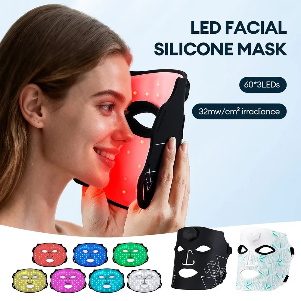 Flexible LED Photon Silicone Face Mask
