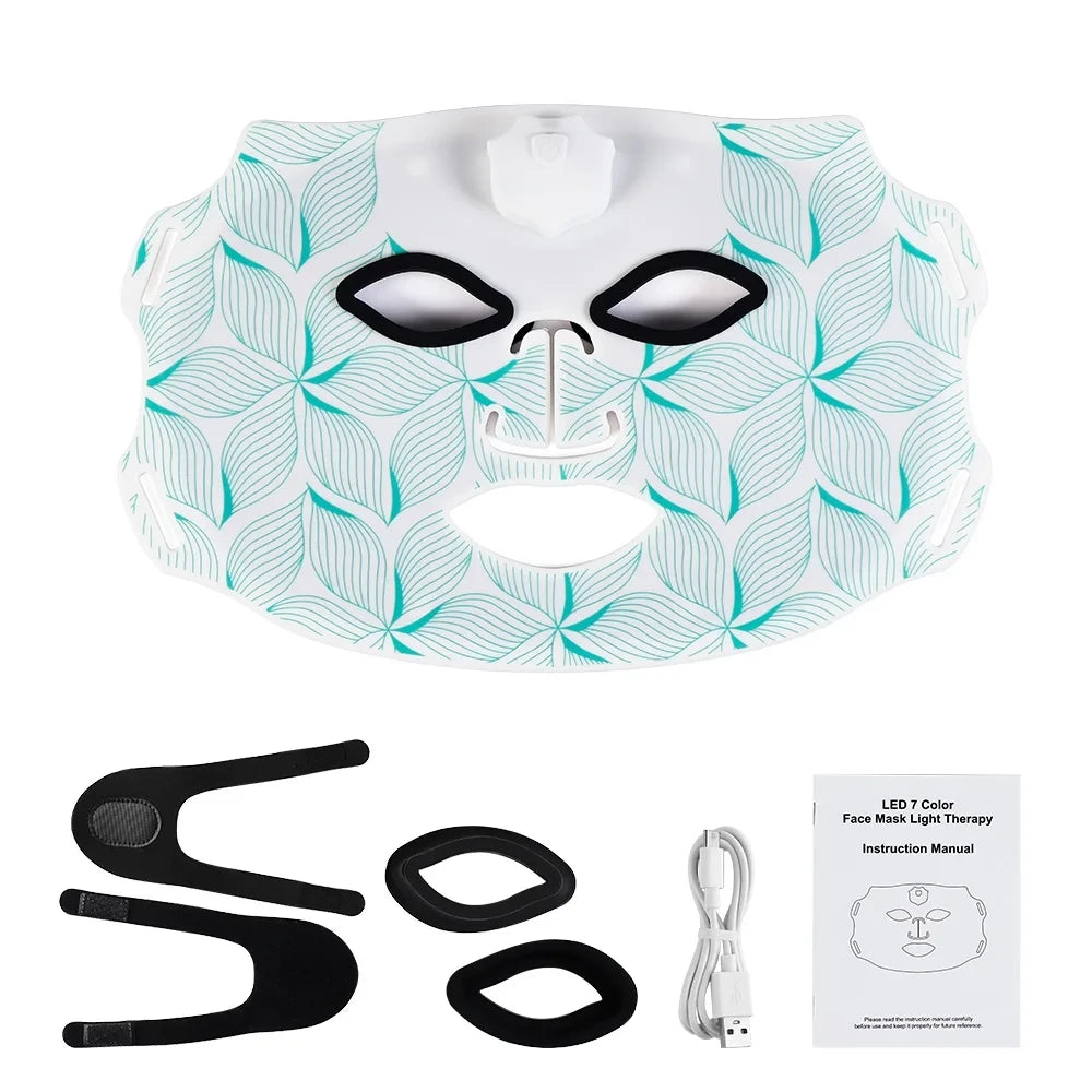 Flexible LED Photon Silicone Face Mask
