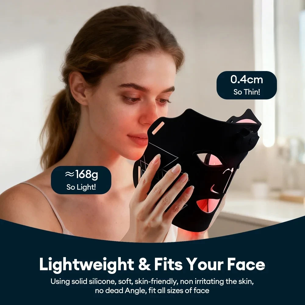 Flexible LED Photon Silicone Face Mask