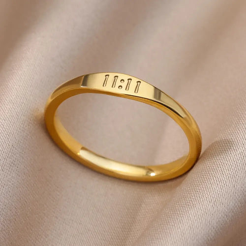 Angel Number Stainless Steel Ring