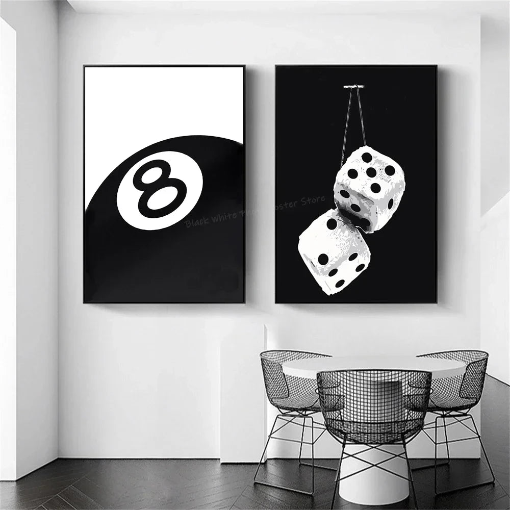 Abstract Billiards Club Canvas Print