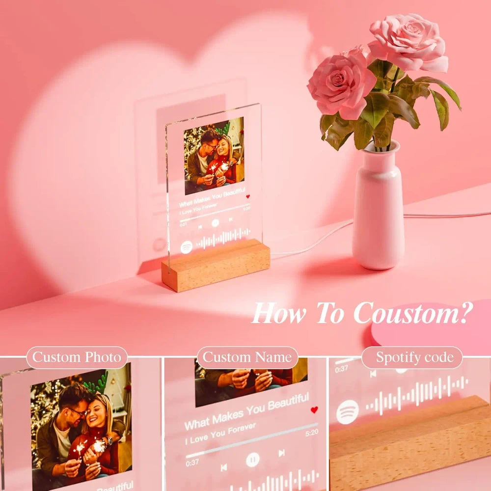 Personalized Acrylic Music Photo Plaque