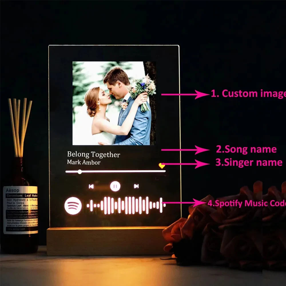 Personalized Acrylic Music Photo Plaque