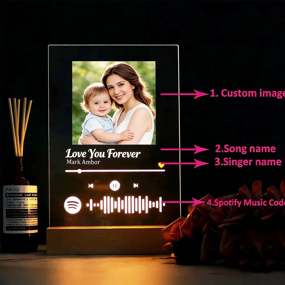 Personalized Acrylic Music Photo Plaque
