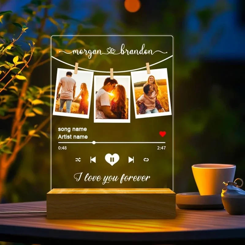 Personalized Acrylic Music Photo Plaque