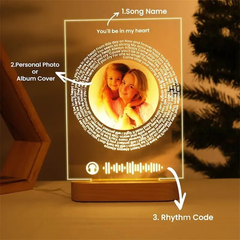 Personalized Acrylic Music Photo Plaque