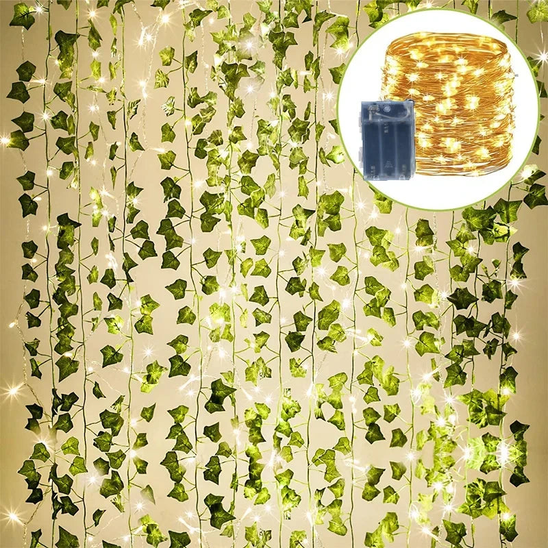 Artificial Ivy Garland with Fairy Lights