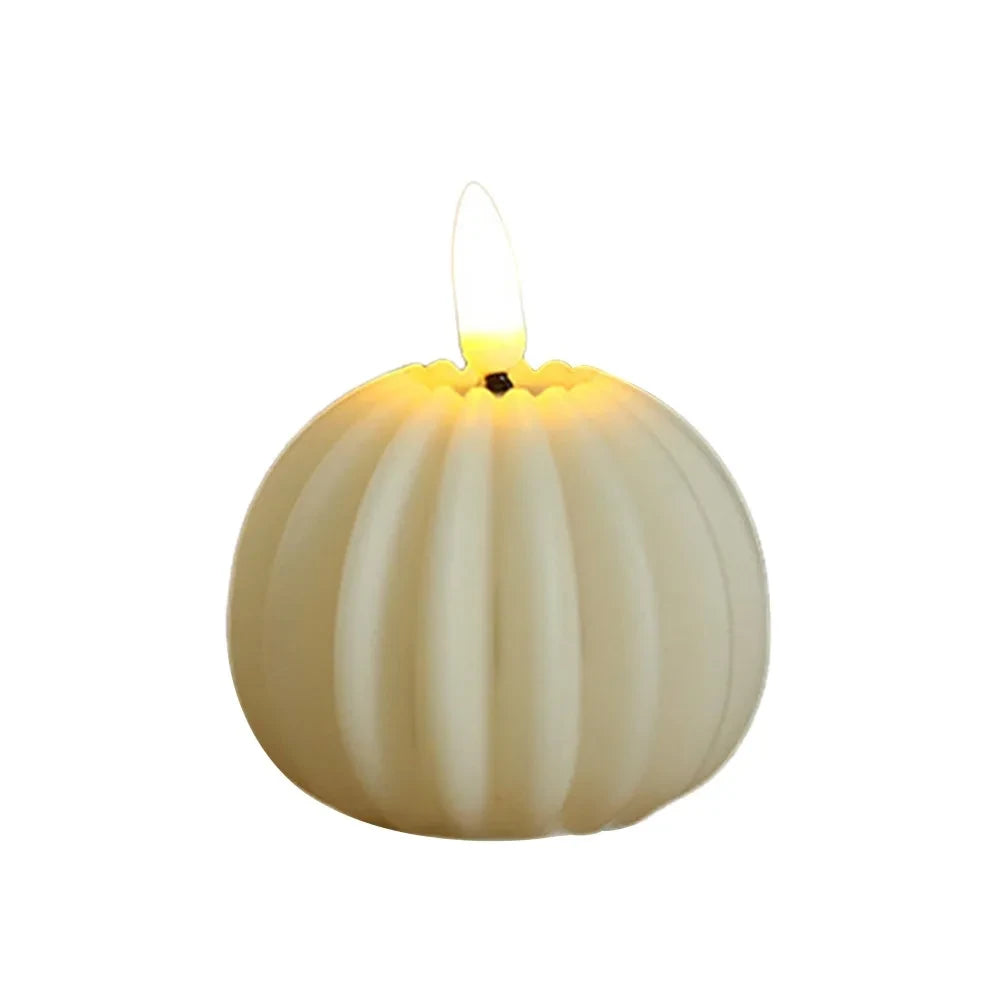 White Plastic LED Warm Light Candle