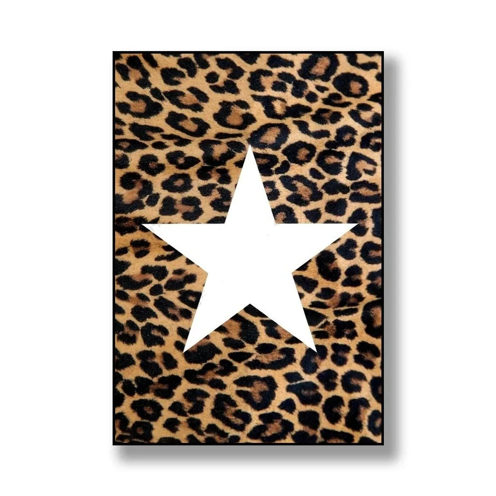 Vintage Leopard Print Wall Art
