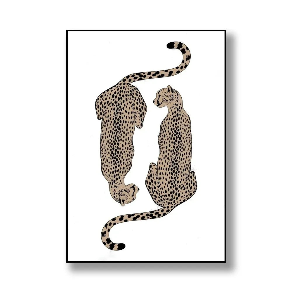 Vintage Leopard Print Wall Art