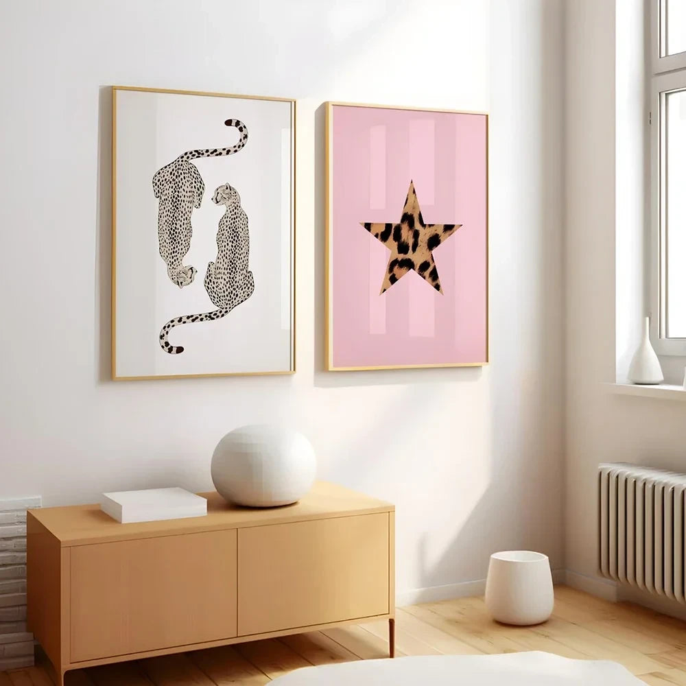 Vintage Leopard Print Wall Art