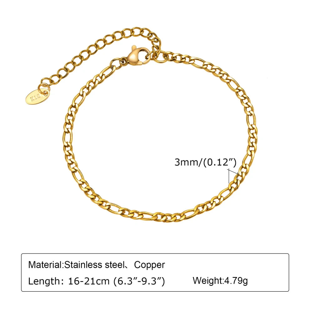 Gold Plated Paperclip Chain Bracelet
