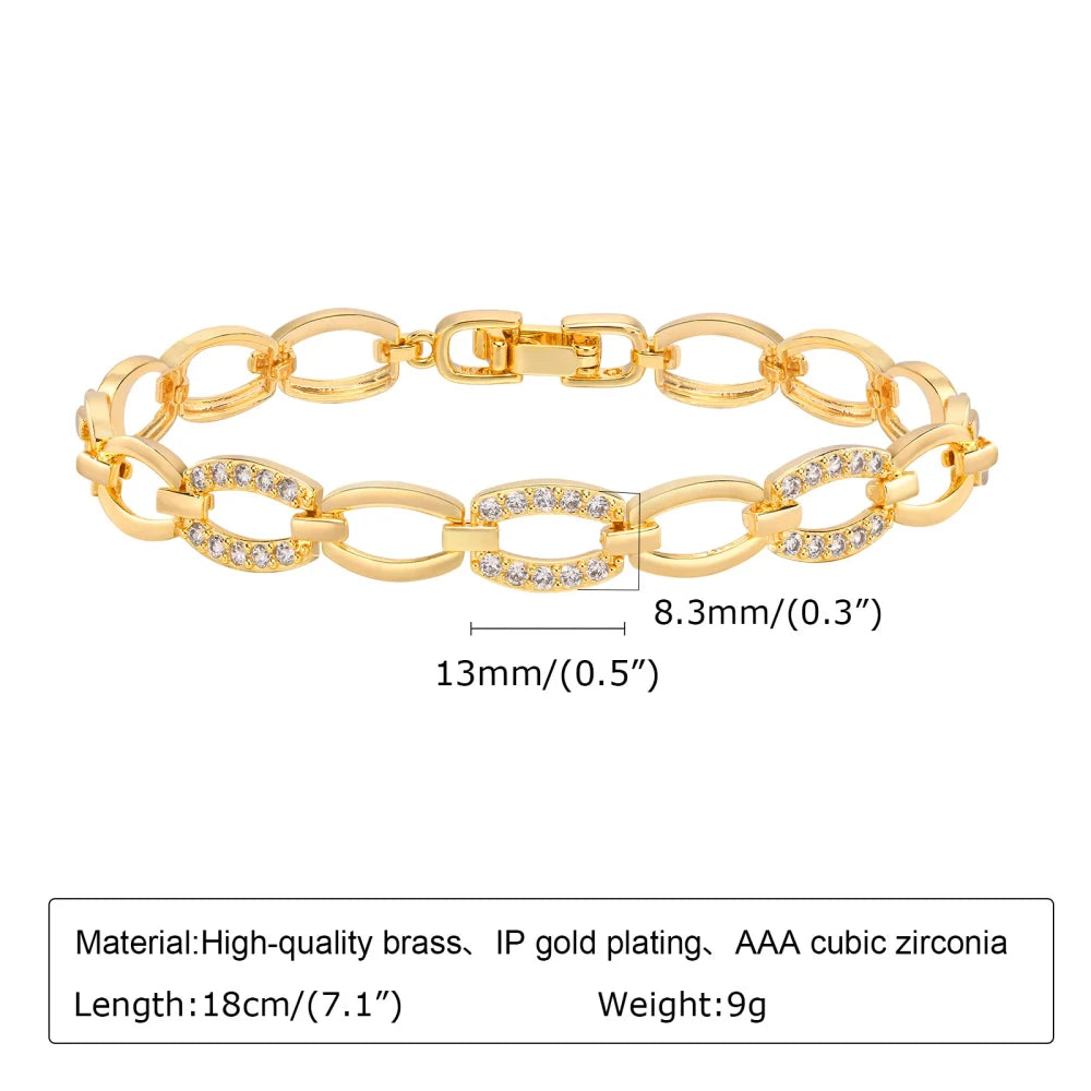 Gold Plated Paperclip Chain Bracelet