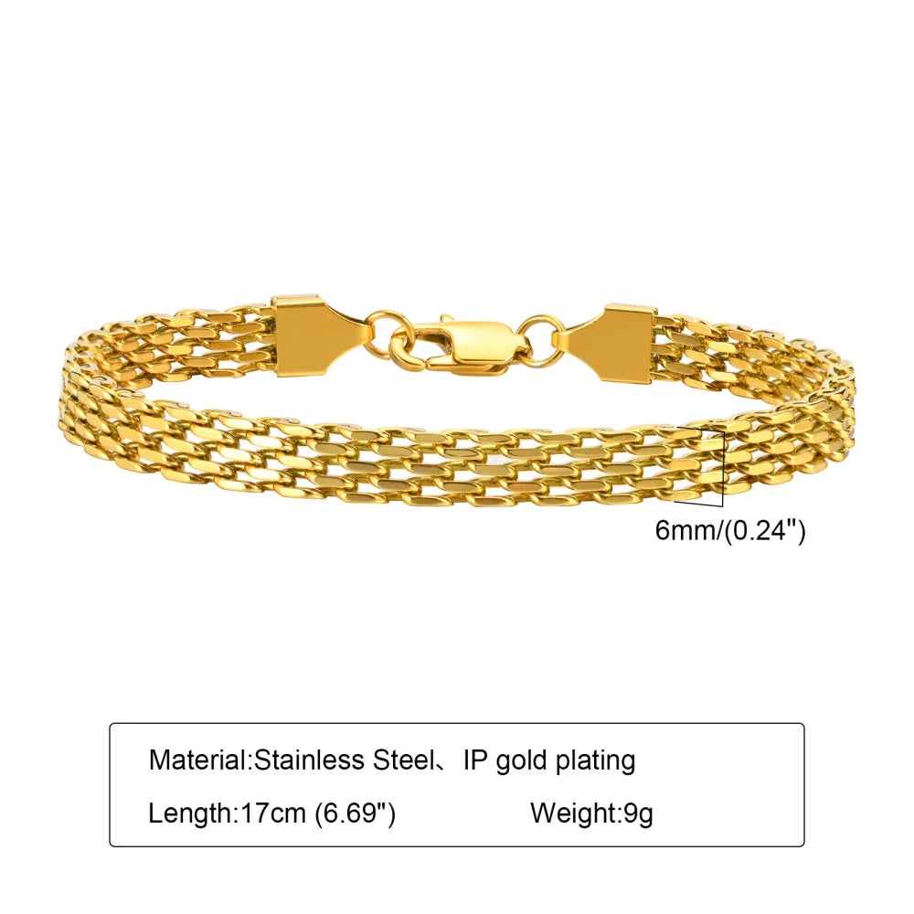 Gold Plated Paperclip Chain Bracelet