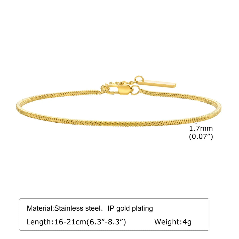 Gold Plated Paperclip Chain Bracelet