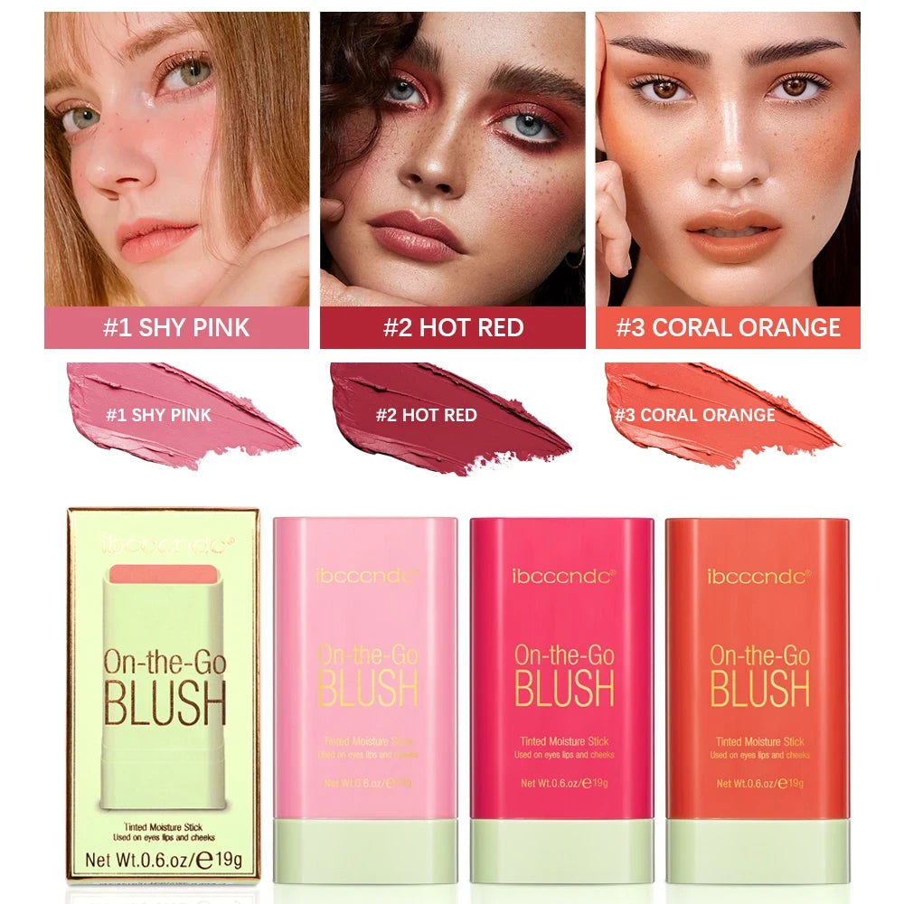 Natural Cream Blush Stick For Lips And Cheeks