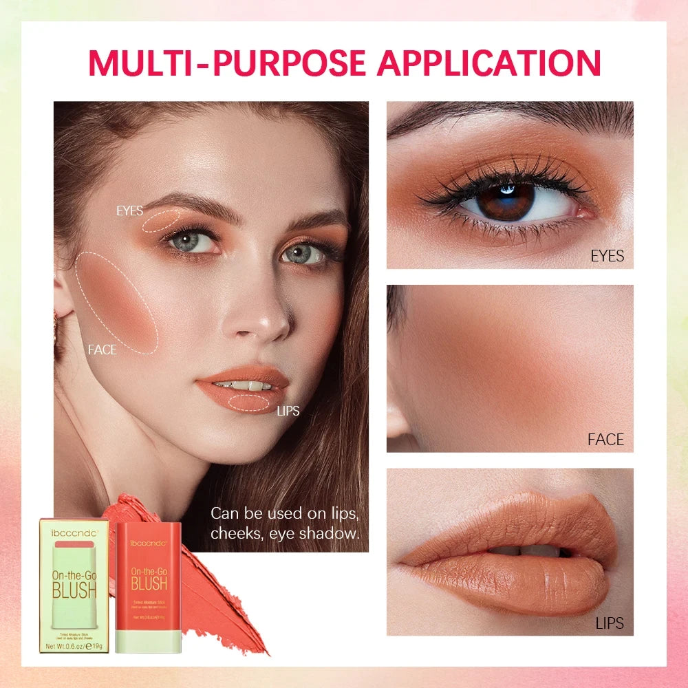 Natural Cream Blush Stick For Lips And Cheeks