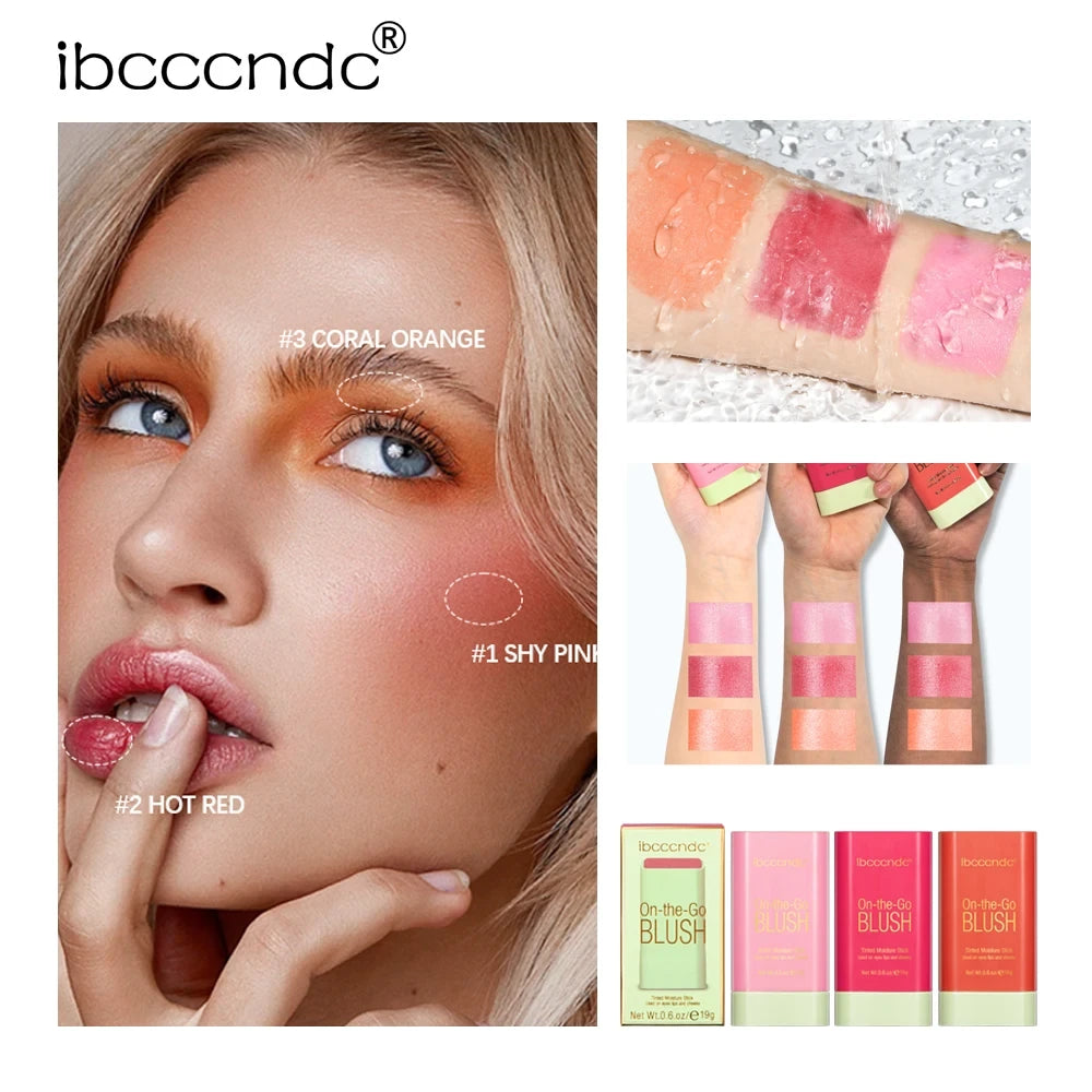 Natural Cream Blush Stick For Lips And Cheeks