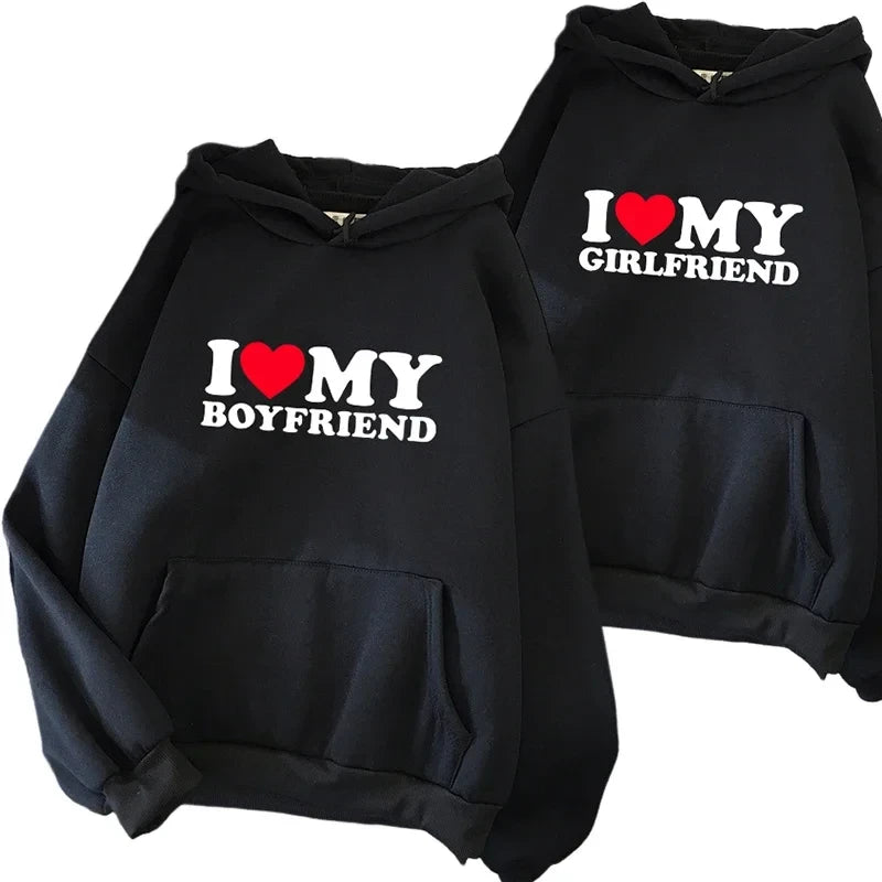 Matching Couple Print Hoodie