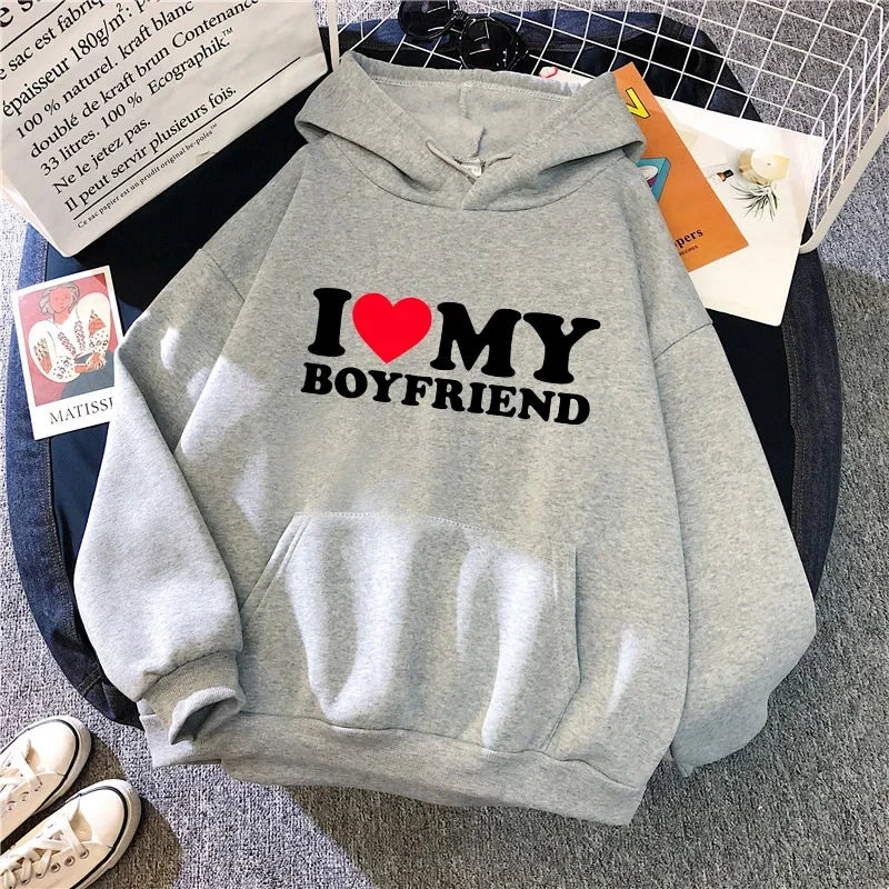 Matching Couple Print Hoodie