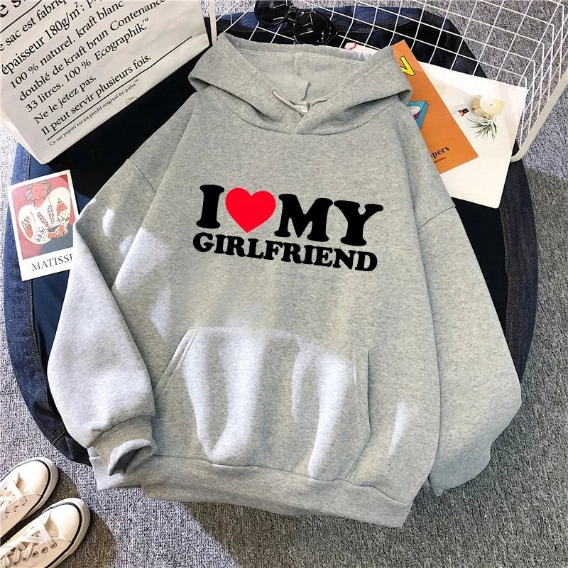 Matching Couple Print Hoodie