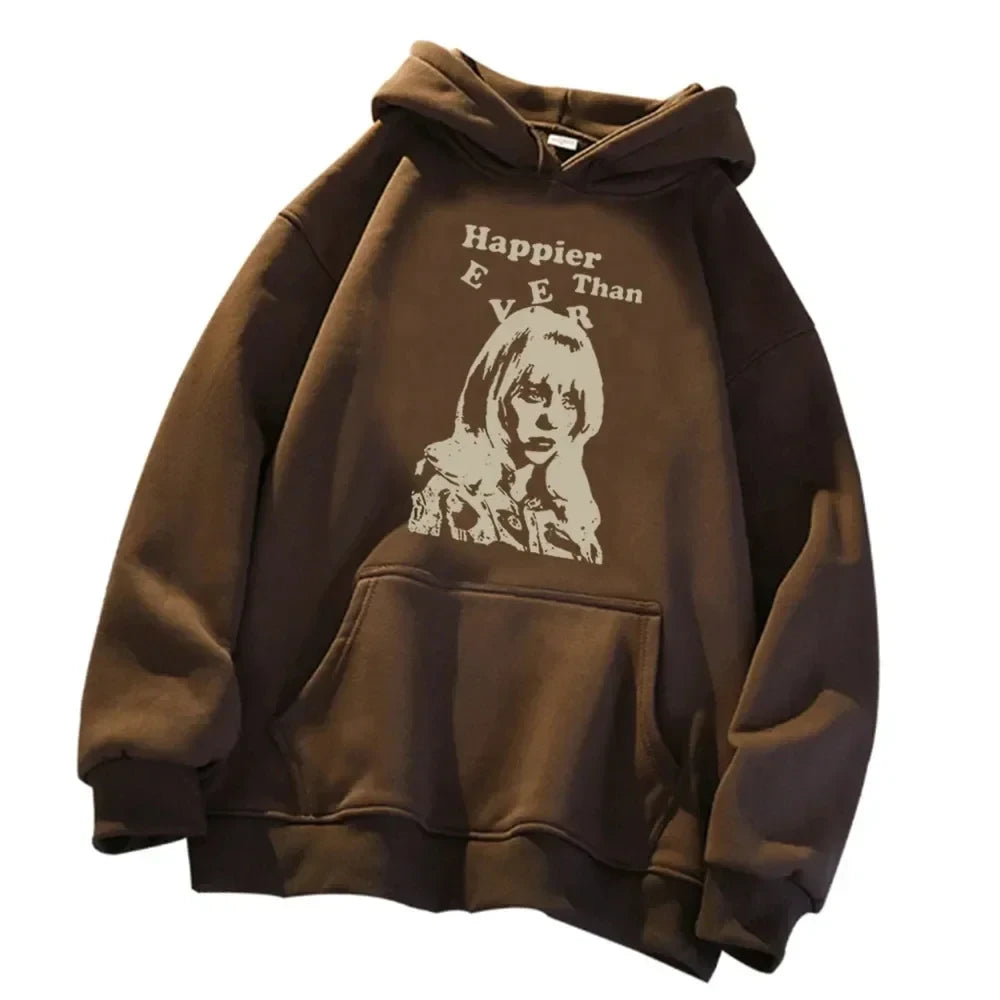 billie Casual Printed Hooded Sweatshirt
