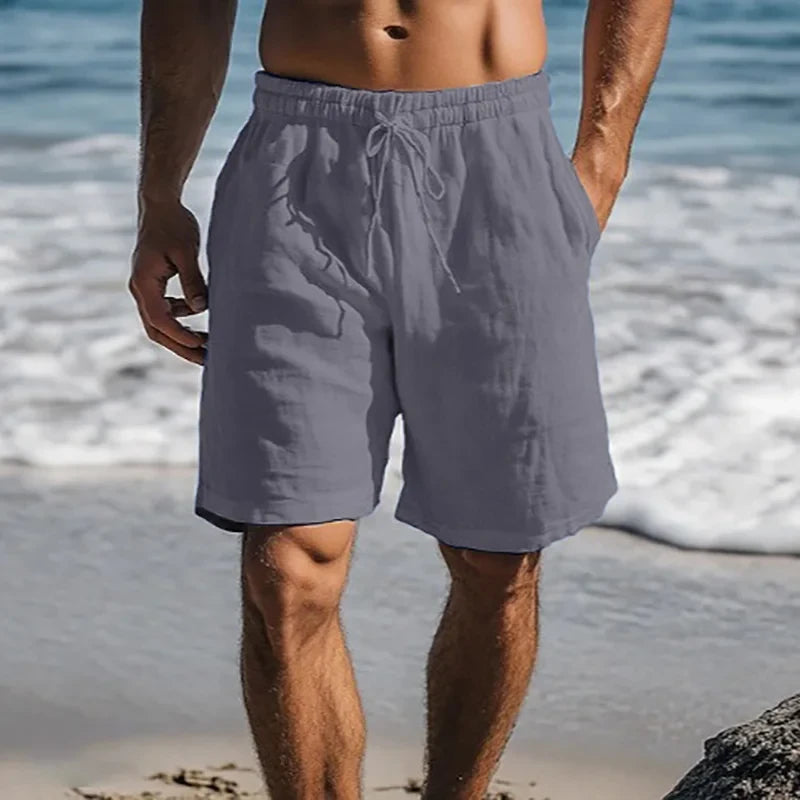 Lightweight Cotton Linen Beach Shorts