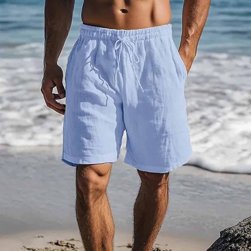 Lightweight Cotton Linen Beach Shorts