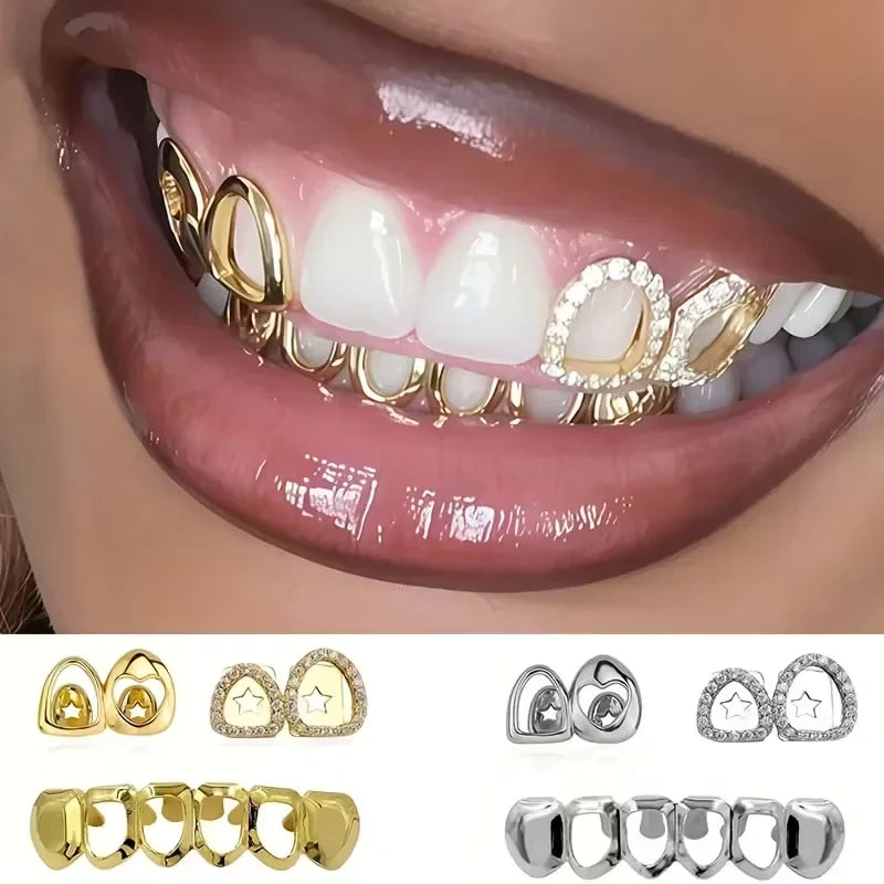 Hollow Out Shiny Tooth Grillz