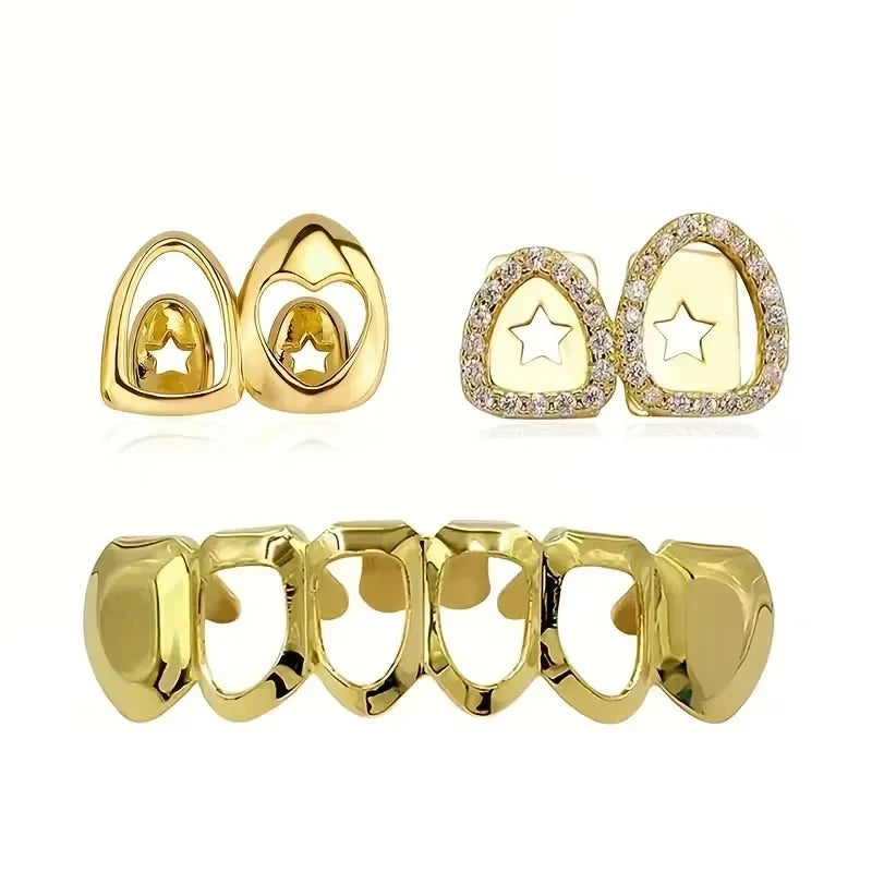 Hollow Out Shiny Tooth Grillz