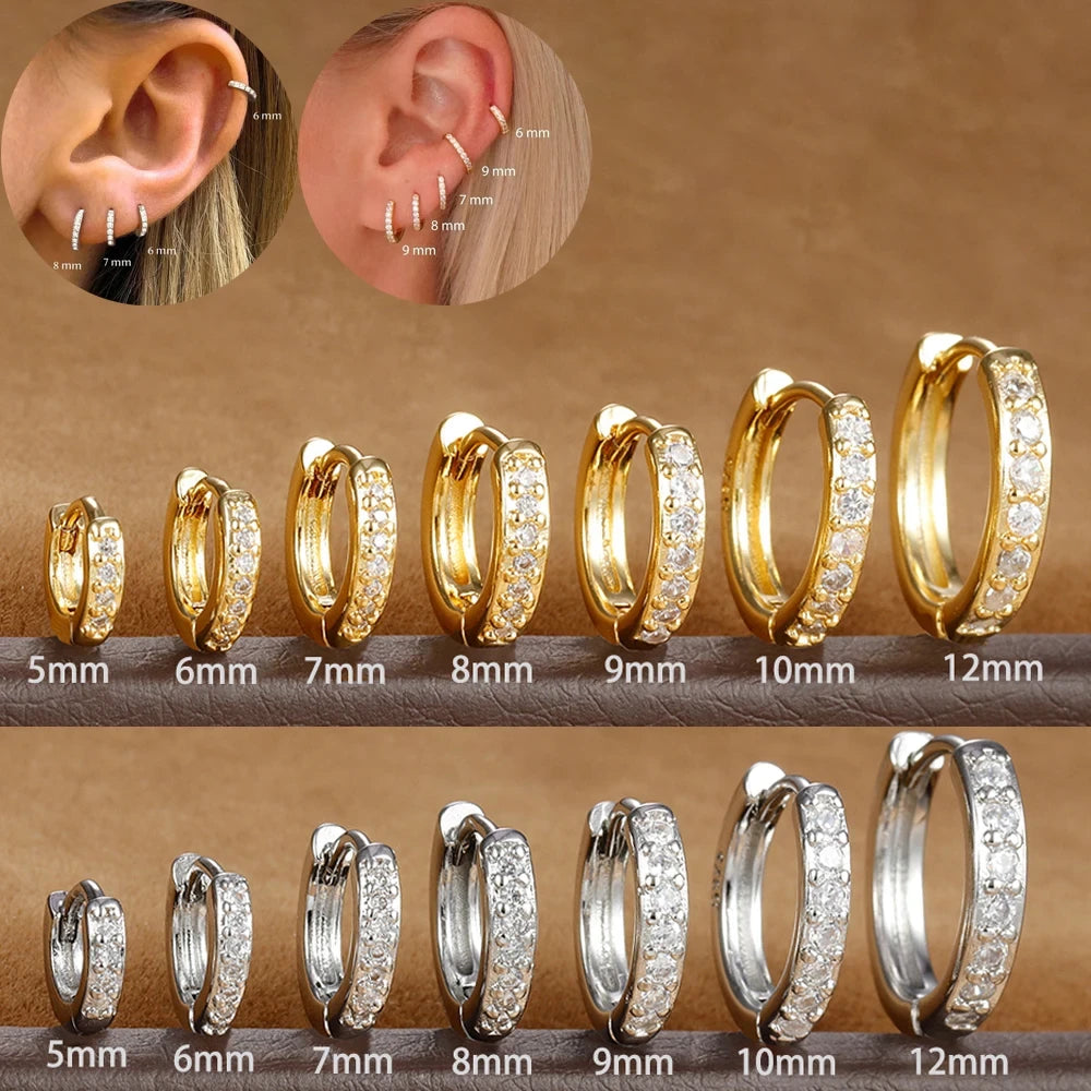 Minimal Stainless Steel Huggie Hoops
