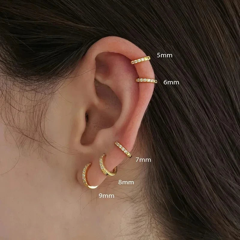 Minimal Stainless Steel Huggie Hoops